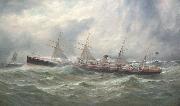 George Parker Greenwood White Star Liner Adriatic oil on canvas